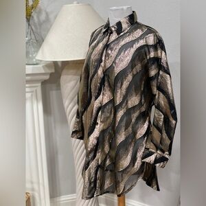 VINTAGE Gold Sheer Blouse